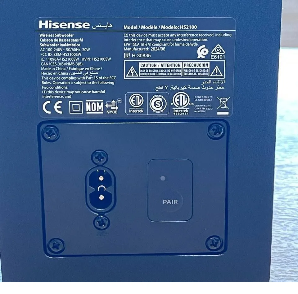 ساندبار هایسنس مدل HS2100