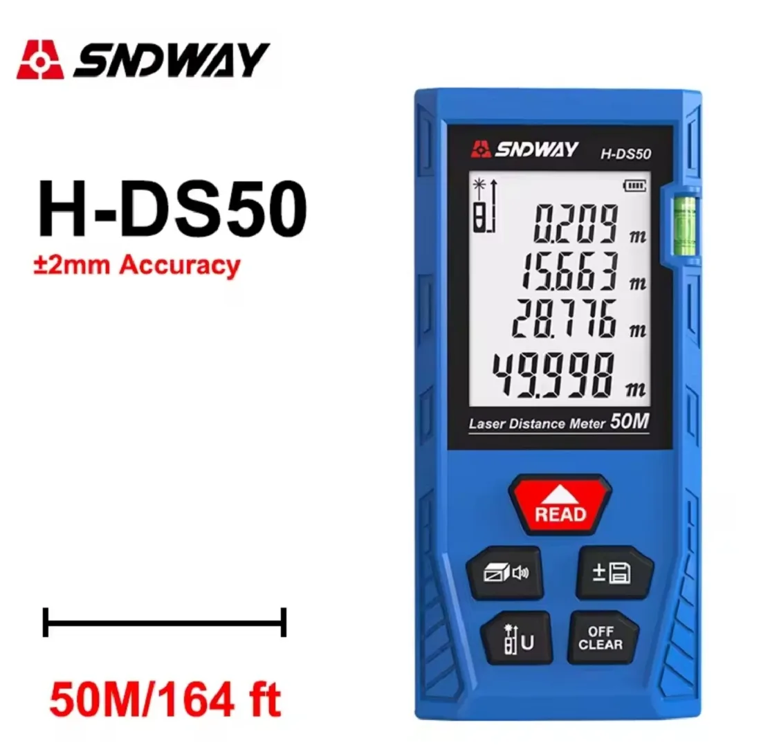 متر لیزری سندوی مدل H-DS50 برد 50 متر