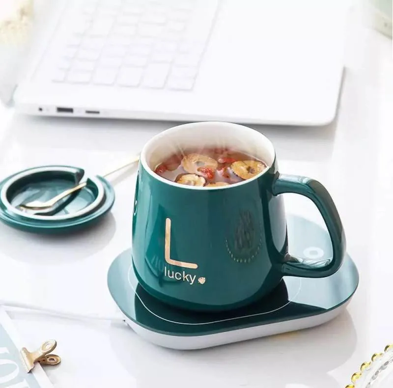 ماگ لاکی مدل Warmer Cup به همراه صفحه گرم کن برقی