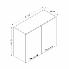 کابینت دیواری فلفور کابینت مدل 90 cm