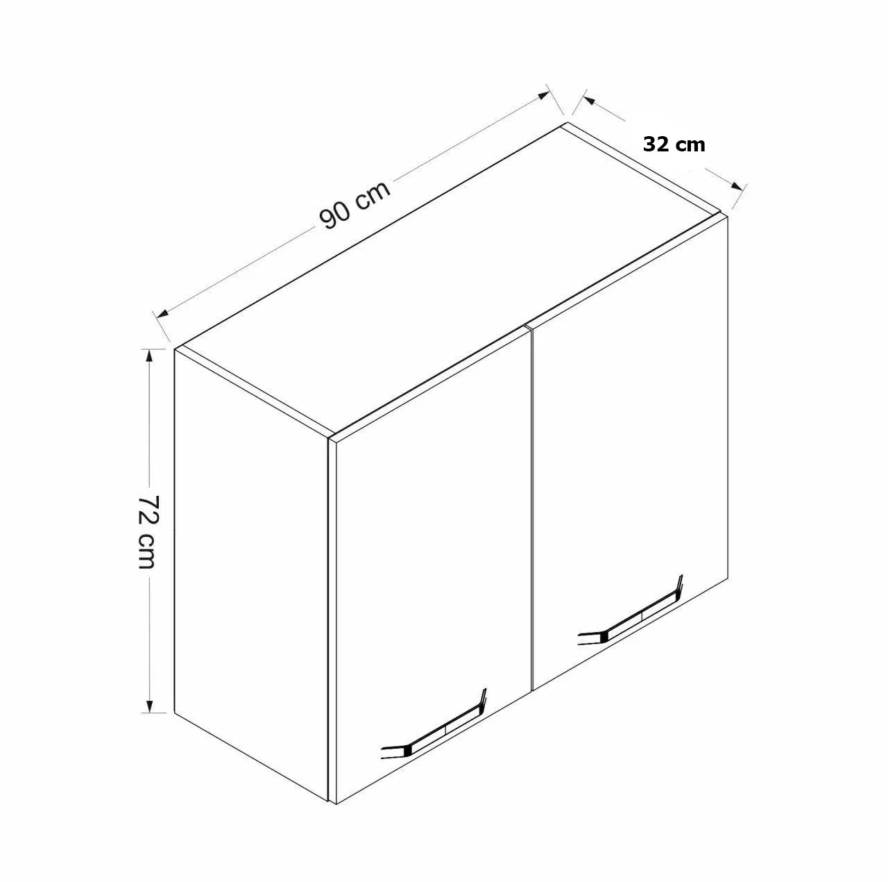 کابینت دیواری فلفور کابینت مدل 90 cm