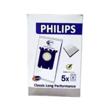 پاکت جاروبرقی مدل Classic Long Performance مناسب برای جاروبرقی فیلیپس بسته 5 عددی به همراه فیلتر