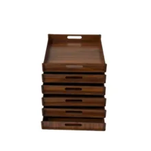 سینی دسته دار طرح ساده کد CF07 سایز 30×30 سانتی متر