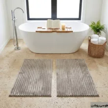 پادری وینوما مدل 4 لایه مخمل استرایپ سایز 50×100 سانتی متر مناسب برای فضای داخلی بسته 2 عددی
