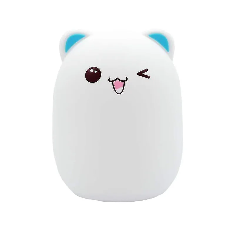 چراغ خواب کودک ناب سل مدل خرس کوچولو شارژی سیلیکونی BUD BEAR SILICONE LAMP