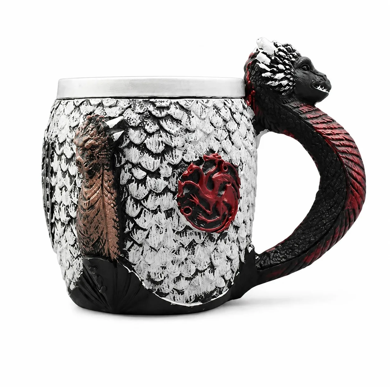 ماگ طرح اژدهای سه سرتارگین مدل آلومینیومی گیم آف ترونز (game of thrones)
