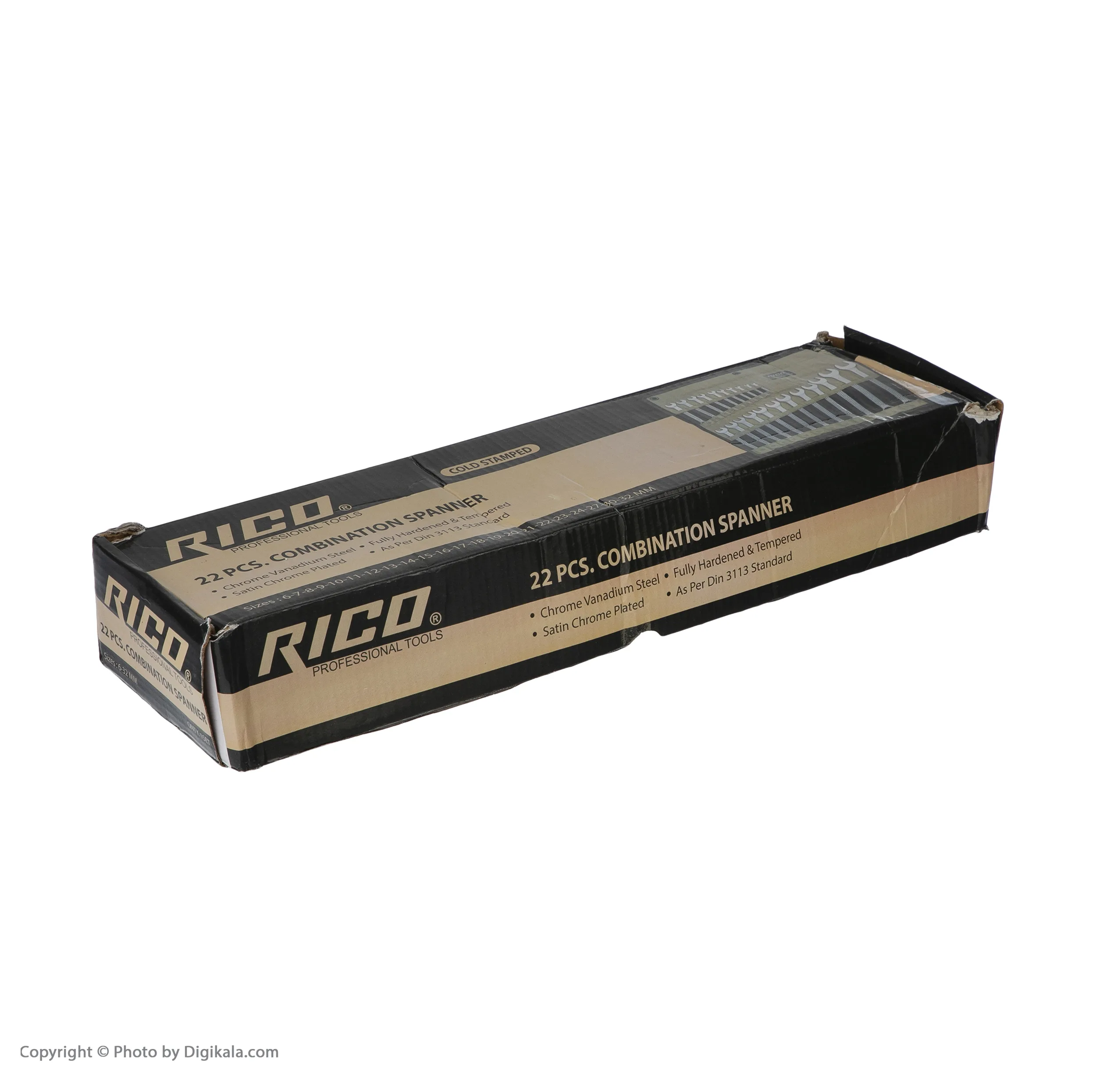 آچار یکسر تخت و یکسر رینگی ریکو مدل CRV 6-22 مجموعه 22 عددی