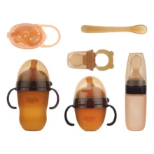 ست آغازین شیشه نوزاد آنلی بیبی مدل Gentle Care مجموعه 6 عددی