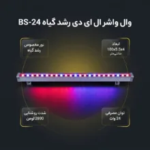 وال واشر ال ای دی رشد گیاه 24 وات مدل BS-24