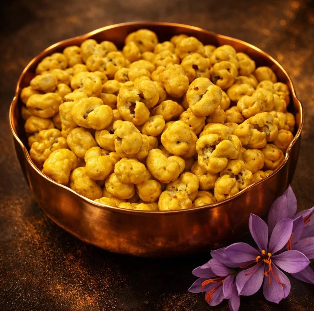 نقل ارومیه گردویی زعفرانی بهار - 500 گرم بسته 10 عددی