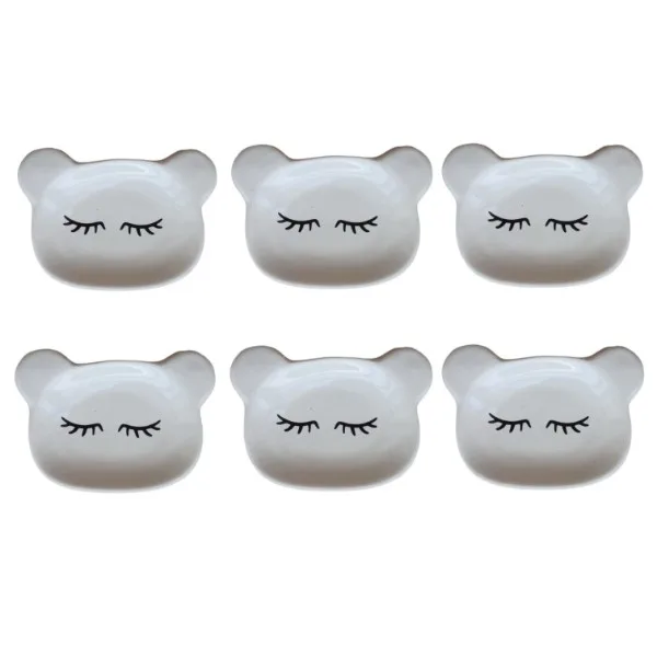 ظرف سرو مدل خرسی eyelash مجموعه شش عددی
