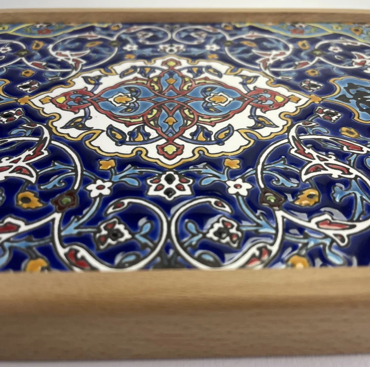 سینی سنتی طرح کاشی کاری مدل قالیچه کد ۲