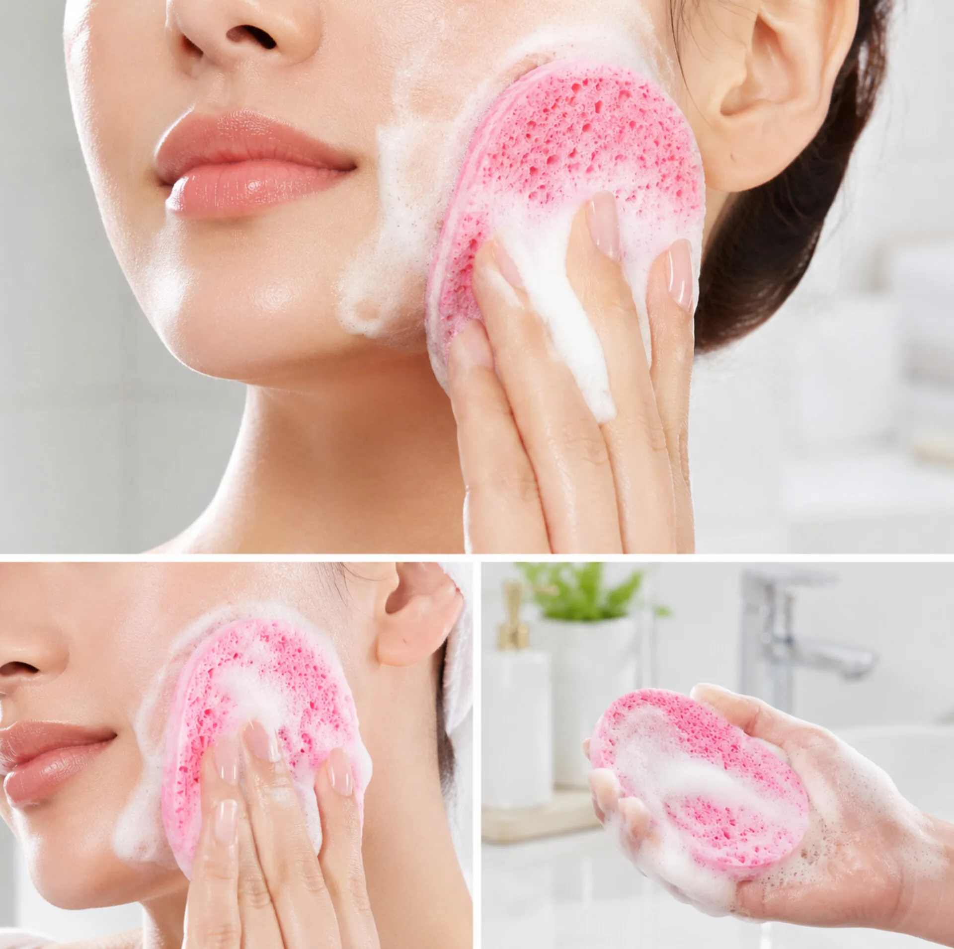 اسفنج شستشوی صورت و بدن مدل Soft Sponge بسته 3 عددی