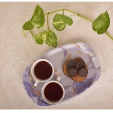 سینی بدون دسته مهروز مدل 6652 مرمر سایز 21*32 سانتی متر