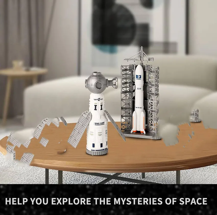 اسباب بازی مدل شاتل فضایی طرح Space unique station toy series کد 143-3 مجموعه 7 عددی