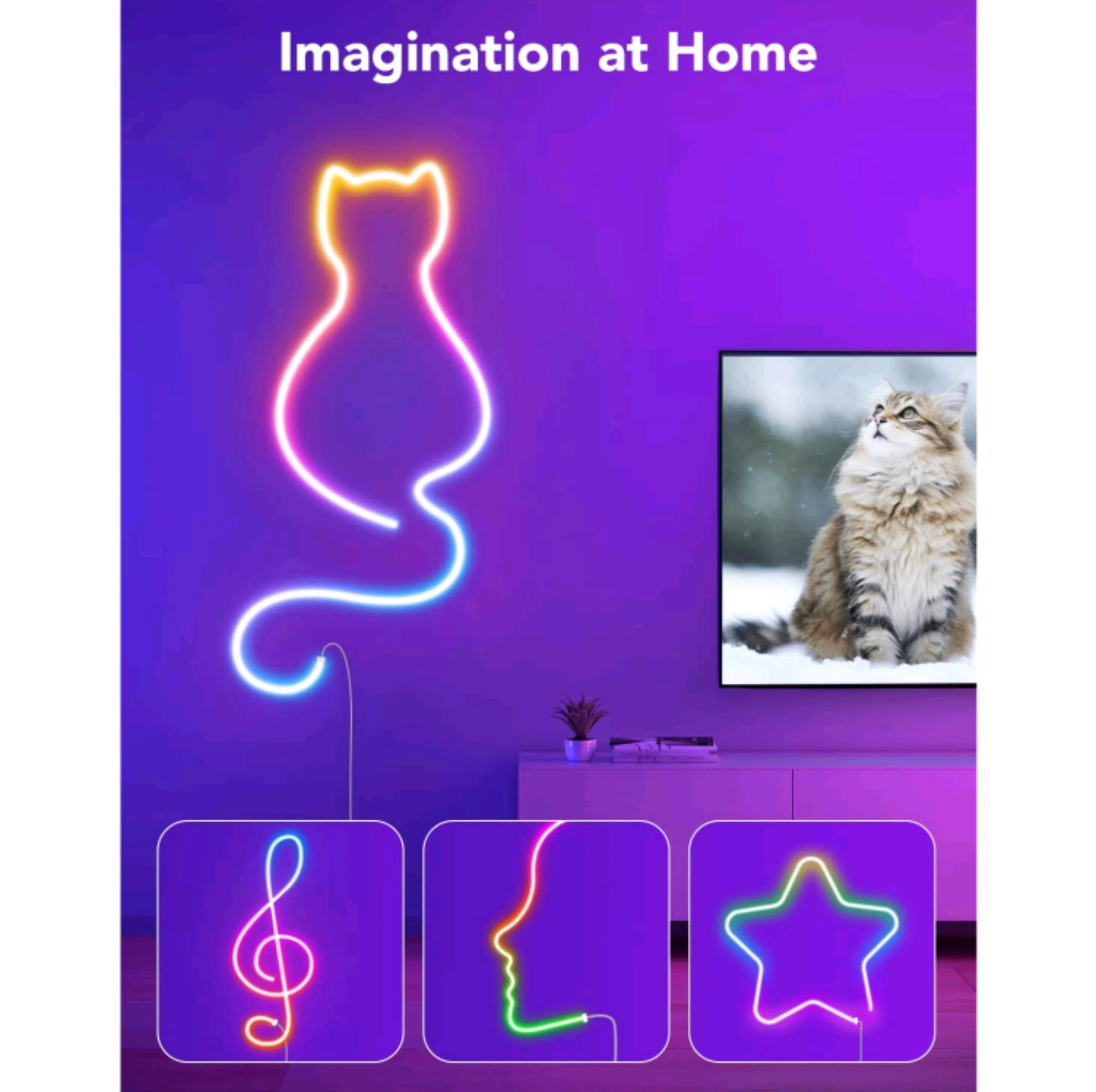 ریسه مدل نئون فلکسی RGB-IC App طول 5 متر