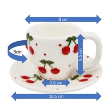 سرویس قهوه خوری 4 پارچه دو نفره مدل گیلاس کد 2423P4xalb