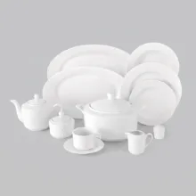 سرویس غذاخوری 102 پارچه چینی زرین ایران طرح رادیانس ساده درجه عالی