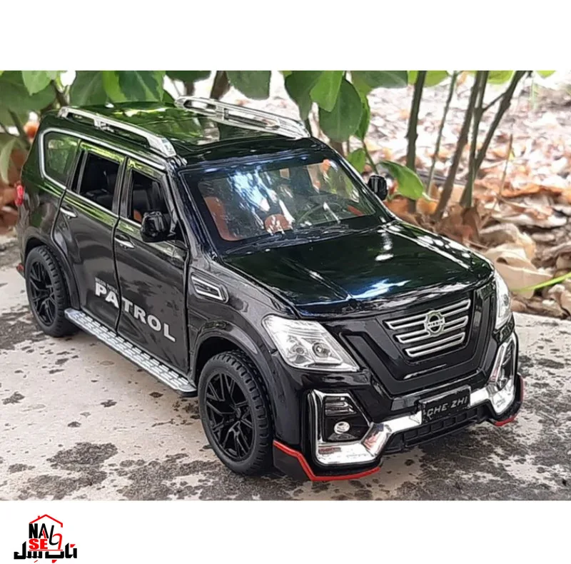 ماشین بازی ناب سل مدل نیسان پاترول فلزی موزیکال چراغدار عقب کش کد Musical and Light-Up Metal Patrol Toy Car