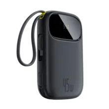 پاوربانک 45 وات بیسوس مدل EnerFill FC31 Qpow3 ظرفیت 20000 میلی‌آمپرساعت به همراه 2 عدد کابل لایتنینگ / USB-C
