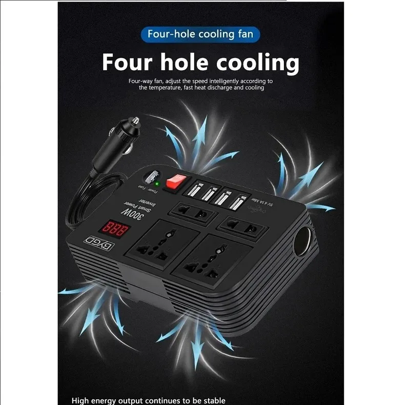 اینورتر فندکی خودرو مدل BYGD 300W