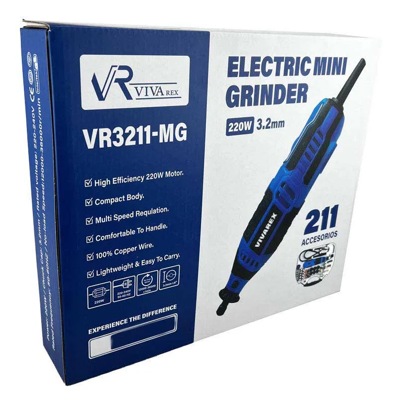 فرز مینیاتوری دیمردار 3.2 میلیمتری 220 وات ویوارکس مدل VR3211-MG مجموعه 211 عددی