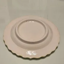 بشقاب میناکاری مدل نقش برجسته لب کنگره ای کد K181 بسته 6 عددی