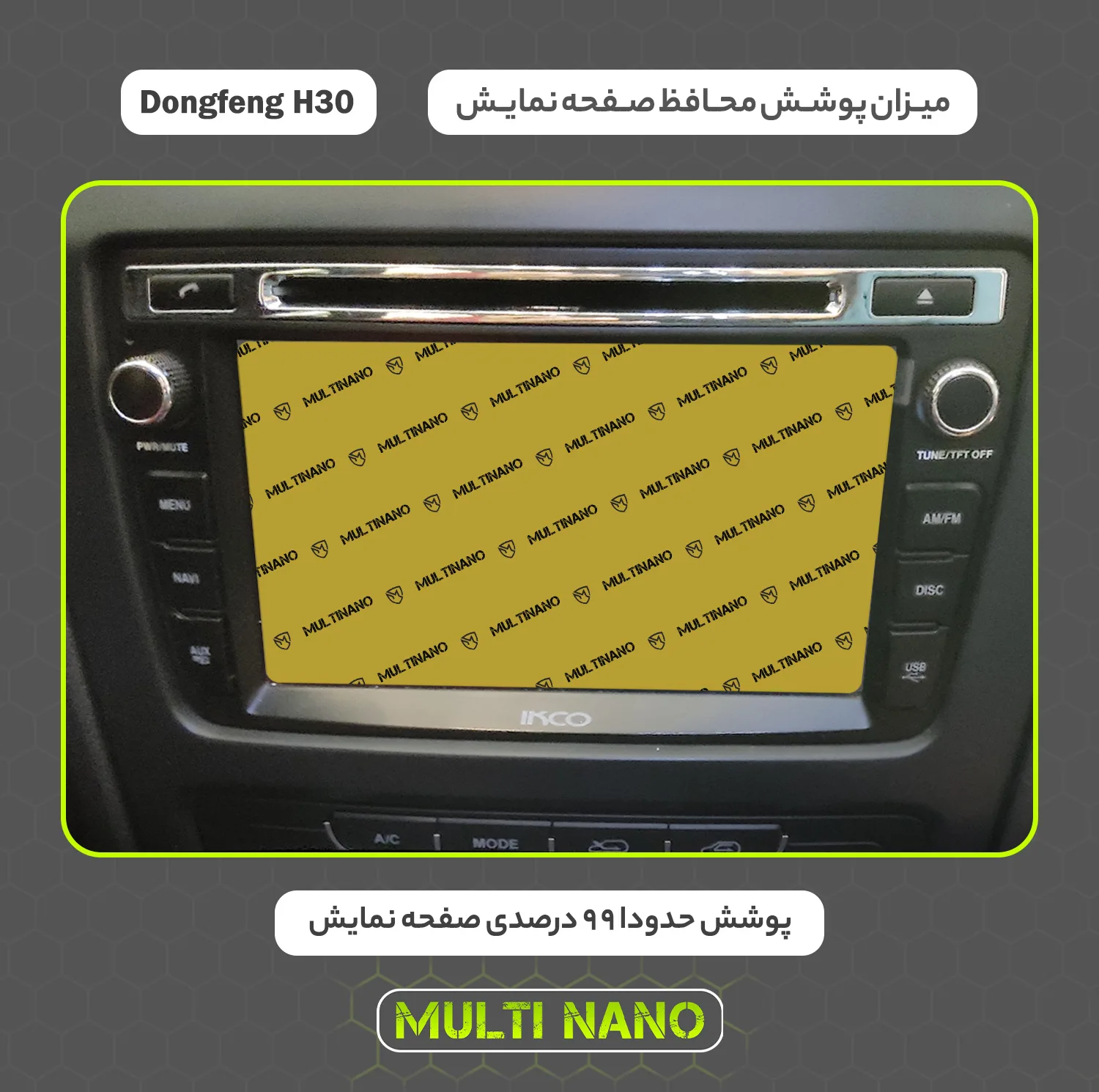 محافظ صفحه نمایش خودرو مولتی نانو مدل X-S2N مناسب برای دانگ فنگ H30 Cross Large بسته دو عددی