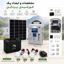 پک خورشیدی و برق اضطراری 216 وات پریسان مدل P0180300000