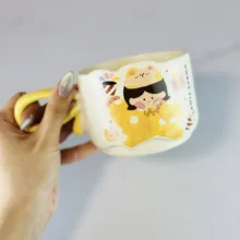 ماگ مدل دسته رنگی طرح 002