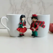 ماگ سرامیکی مدل دختر و پسر شب یلدا کد 03012 مجموعه 2 عددی