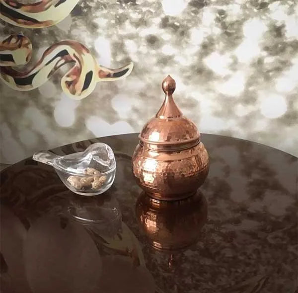 آجیل خوری مسی مدل بدون پایه کد ZH228.3