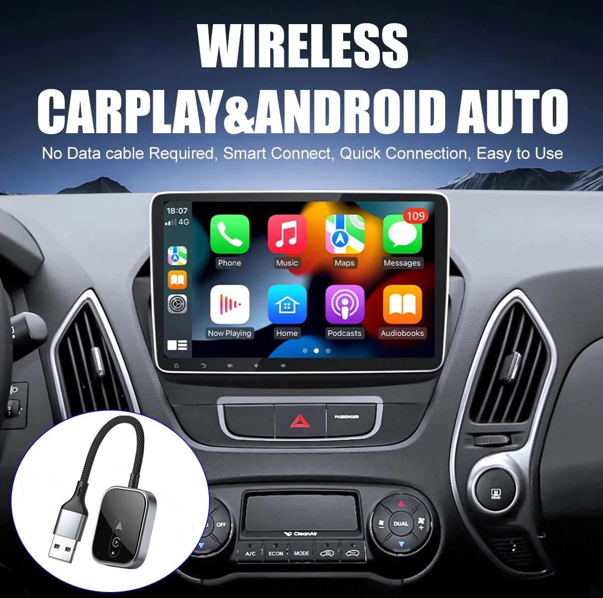 کارپلی و اندروید اتو مدل Carplay/Android Auto به همراه مبدل USB به Type-C