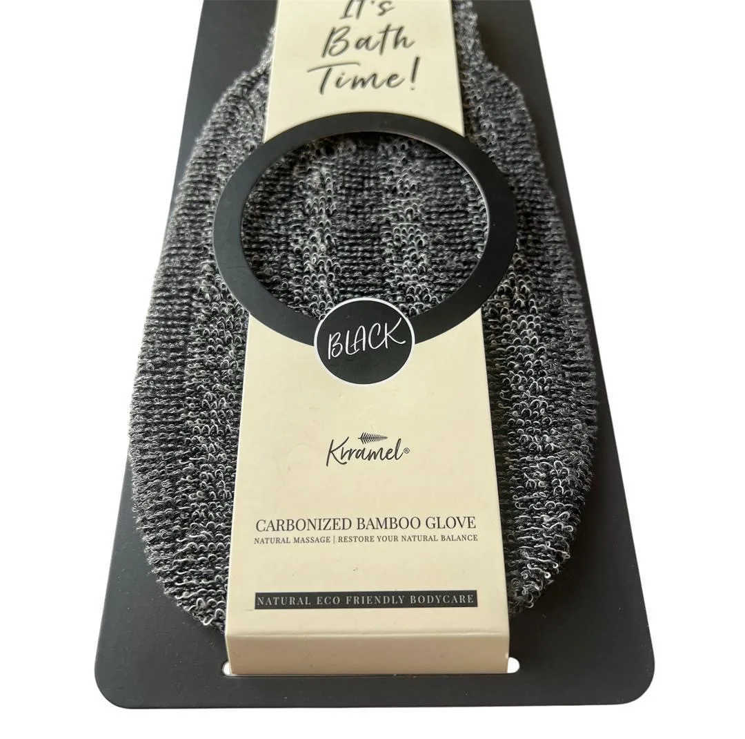 لیف ماساژ کارامل مدل CARBONIZED BAMBOO GLOVE بسته 2عددی