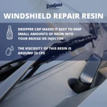 چسب ترمیم کننده شیشه خودرو مدل thin-resin حجم 7 میلی لیتر بسته 10 عددی