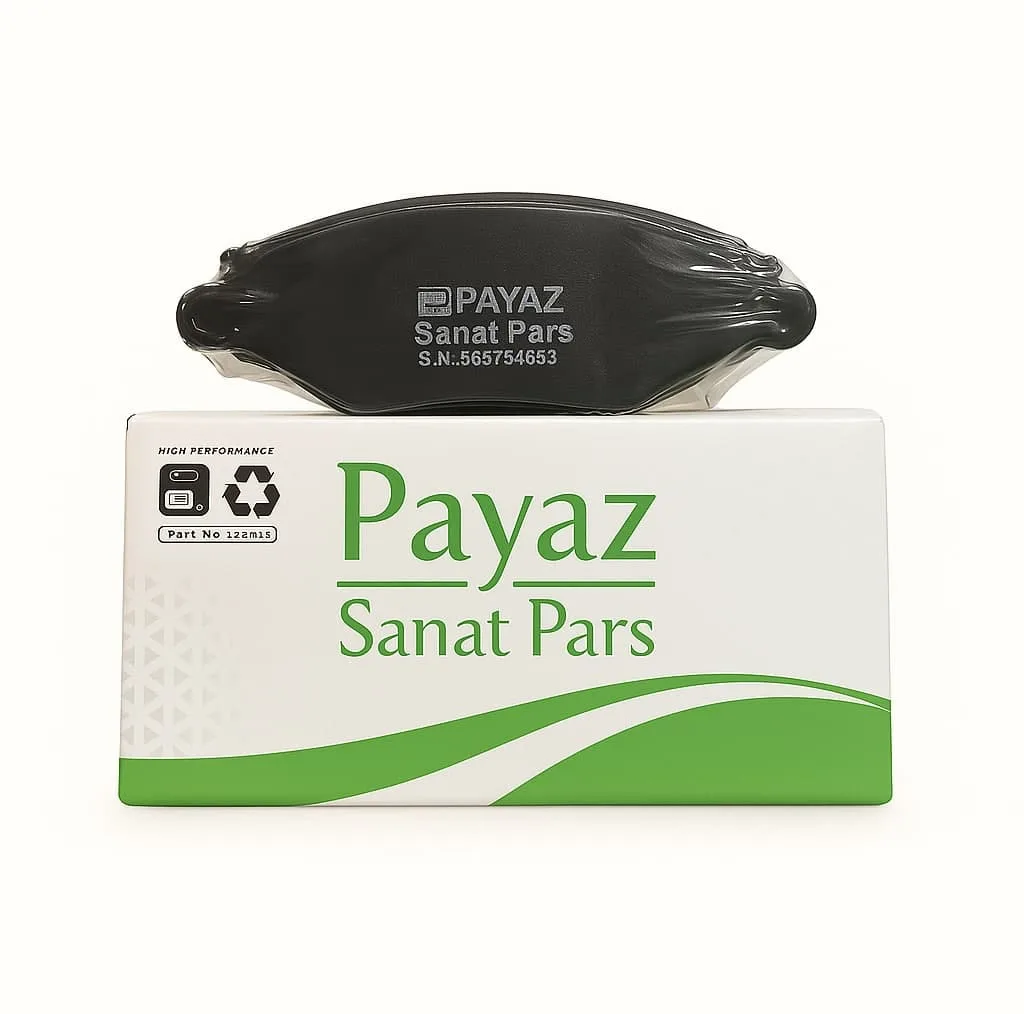 لنت ترمز جلو پایاز صنعت پارس مدل P127 دو جفت مناسب برای پژو 206 تیپ 2 و 3