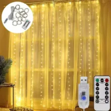 ریسه ال ای دی پرده ای طرح مفتولی 16 آویز طول 3 متر