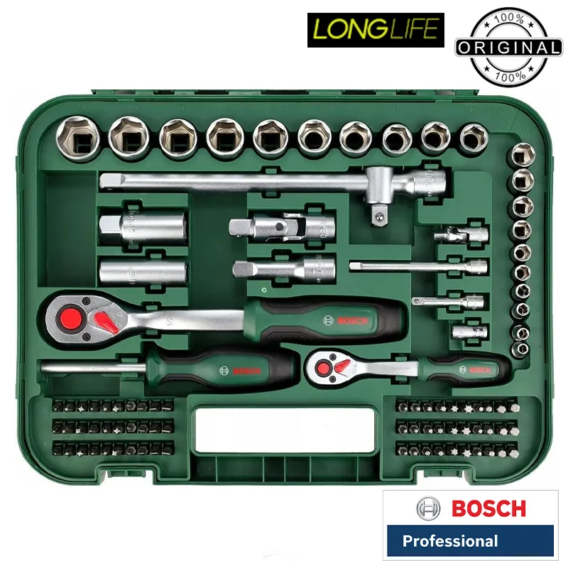آچار و بکس بوش مدل فوق حرفه ای کد 1600A02Z9B مجموعه 132 عددی