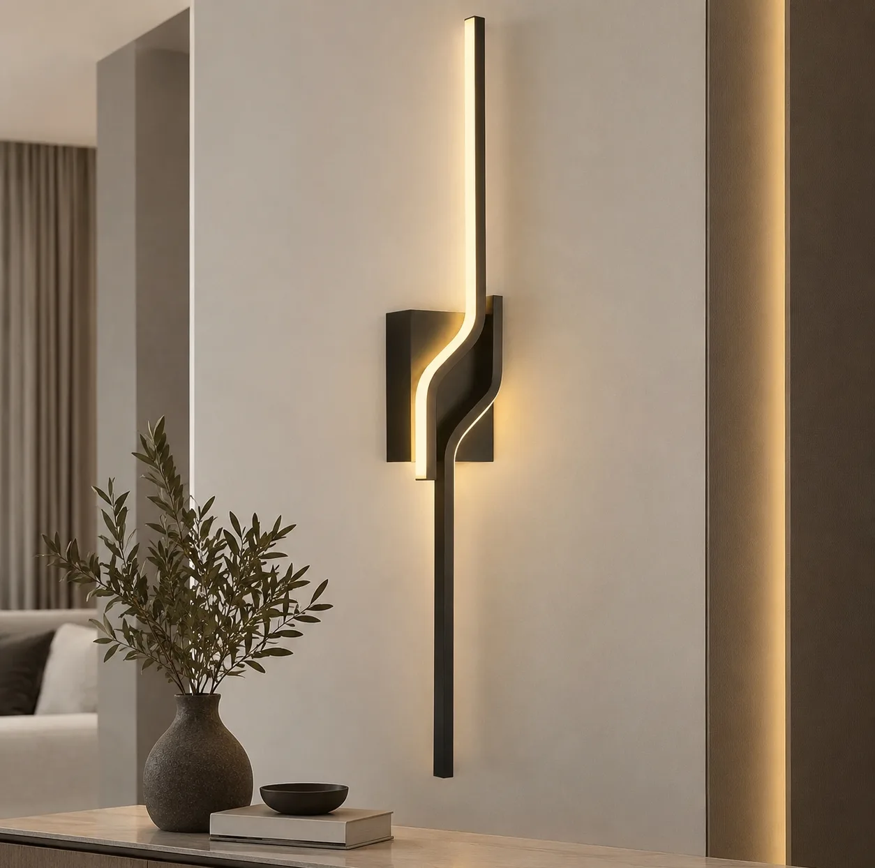 چراغ دیواری LED مدل وندا دو شعله