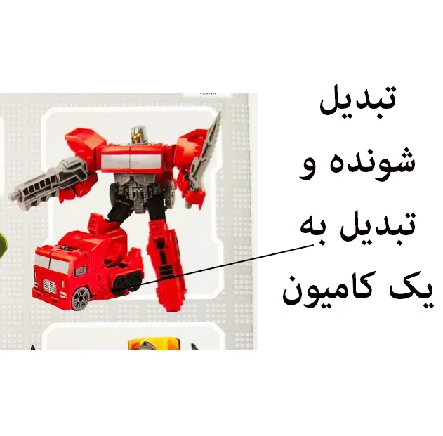 اسباب بازی مدل تبدیل شونده طرح کامیون کد 666-12 مجموعه 3 عددی