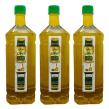 روغن زیتون بکر بی بو – 1 لیتر بسته 3 عددی