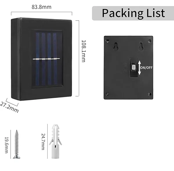 چراغ خورشیدی سولونیکس مدل 4LED-Solar-Wall Lamp