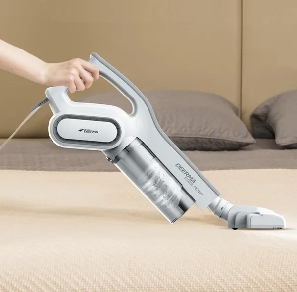جارو شارژی عصایی درما مدل Deerma DX700 با قدرت موتور 600 وات و طراحی سبک و قابل تبدیل به جارو دستی