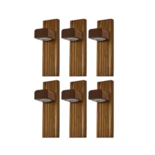 چراغ دیواری مدل چوبی کد W003L مجموعه 6 عددی