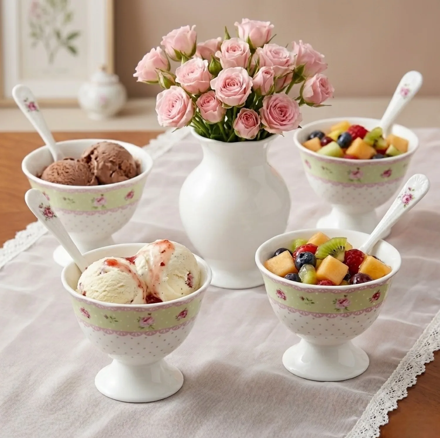 بستنی خوری آنجلا مدل ZP-231 بسته 6 عددی