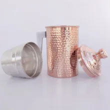 لیوان مسی مدل دمنوش طرح چکشی کد ZH293.1