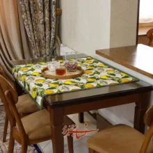 سفره 4 نفره نساجی دُر هنر یزد مدل باغ لیمو سایز 90×90 سانتی متر