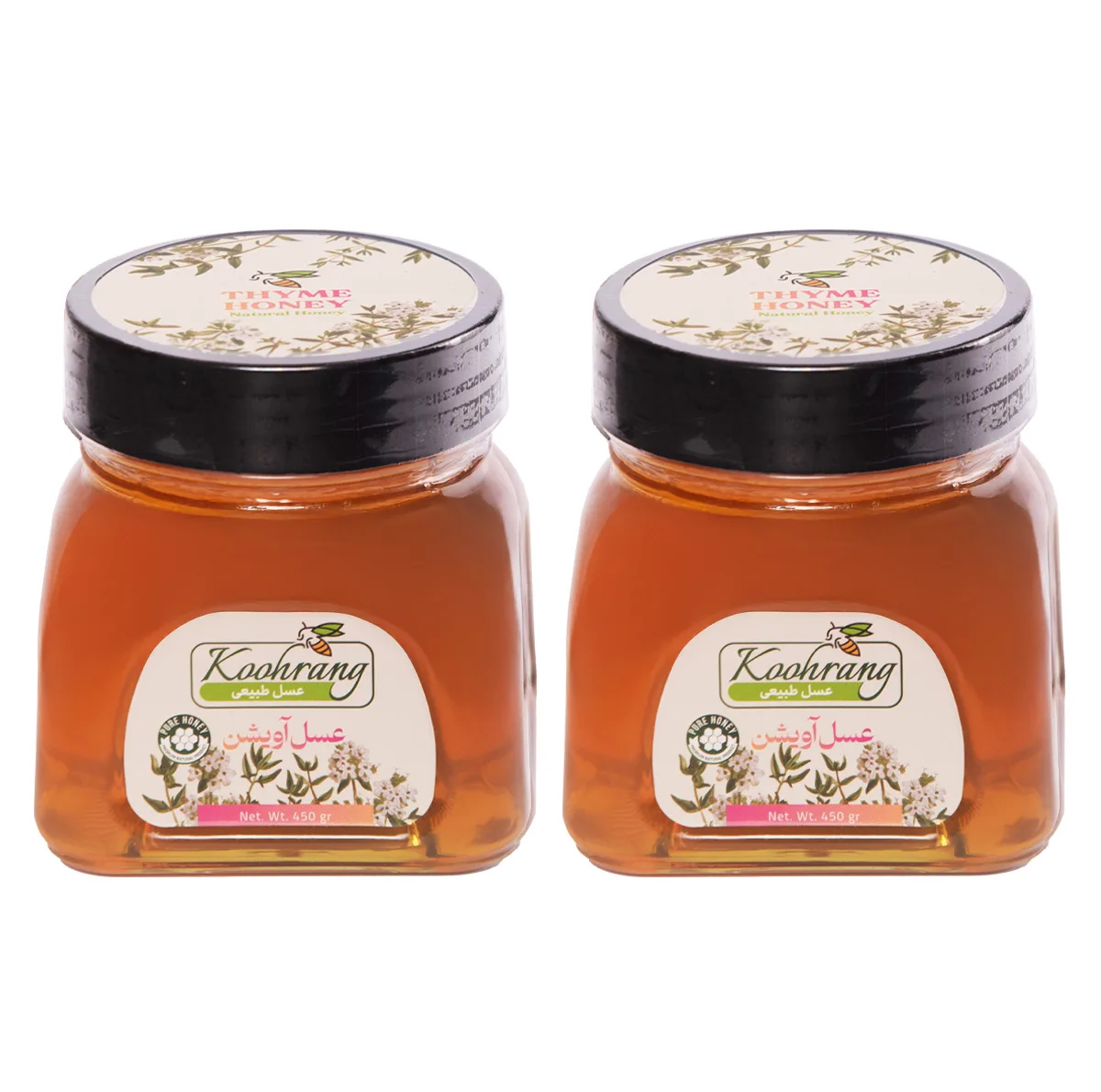 عسل طبیعی آویشن زاگرس رویال کندو کوهرنگ - 450 گرم بسته 2 عددی
