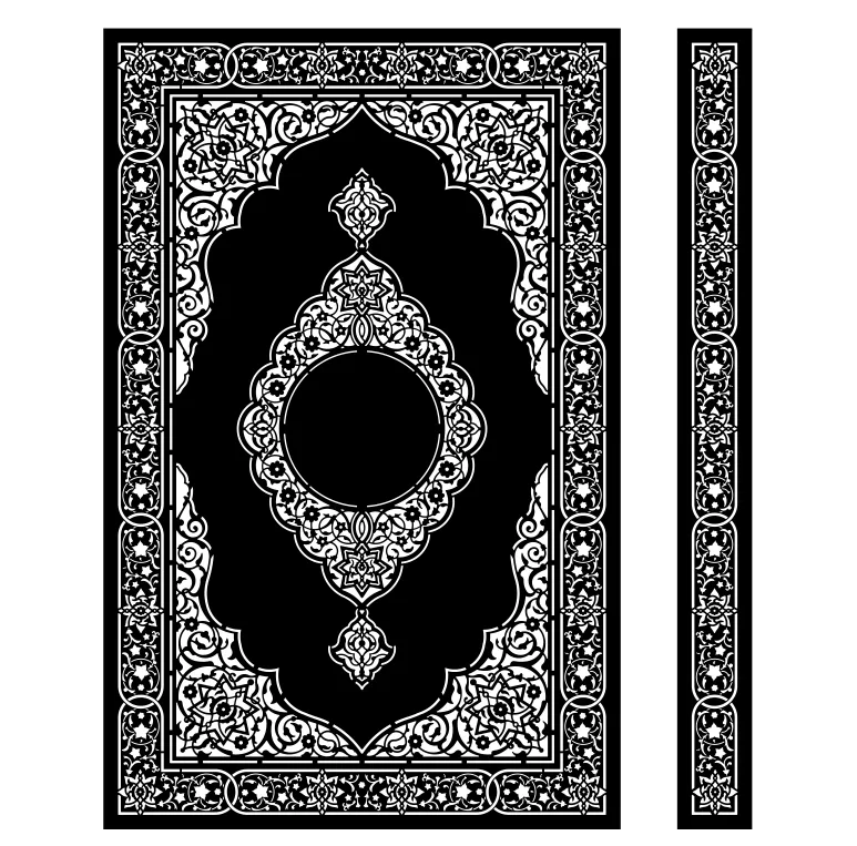شابلون مدل اسلیمی فرش کد SP934 مجموعه 2 عددی