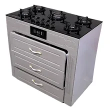 اجاق گاز 5 شعله هاکان مدل صفحه شیشه ولوم بالا سه کشو1230
